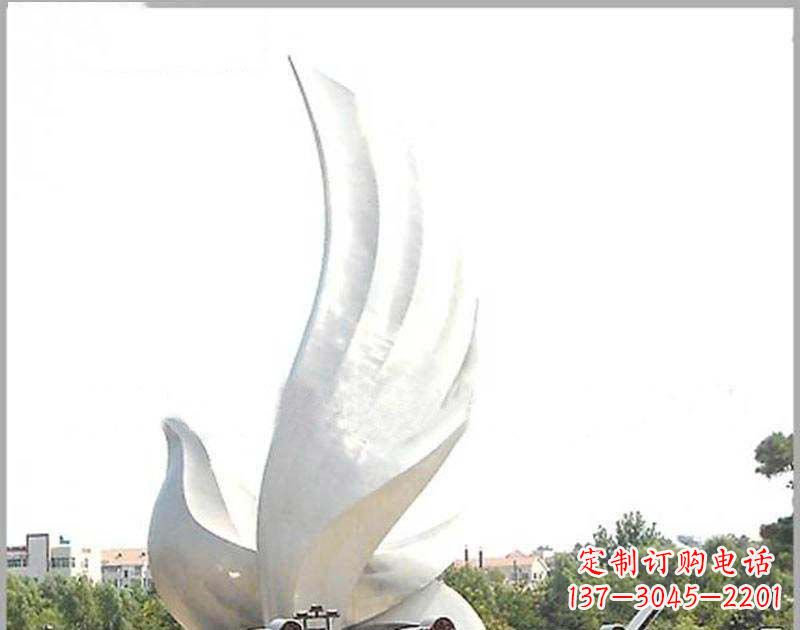 南京大型广场不锈钢和平鸽雕塑
