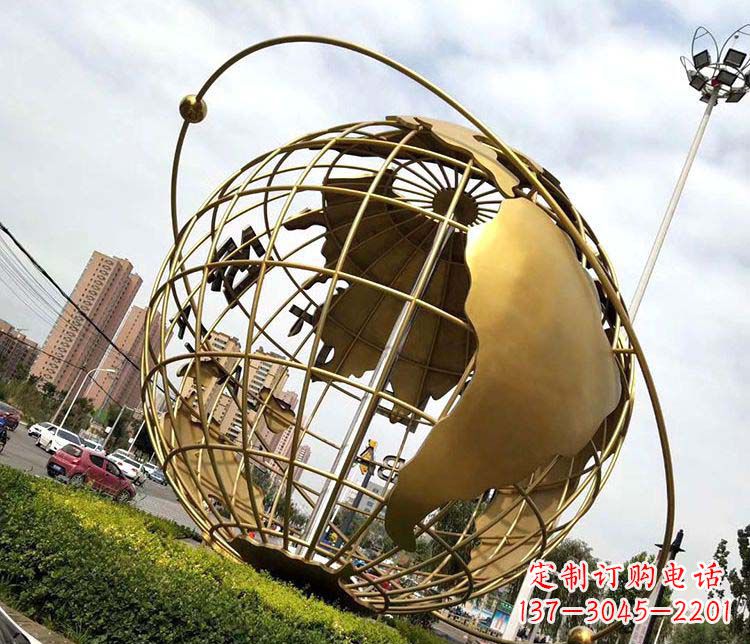 南京地球仪不锈钢雕塑拓宽视野,致敬世界