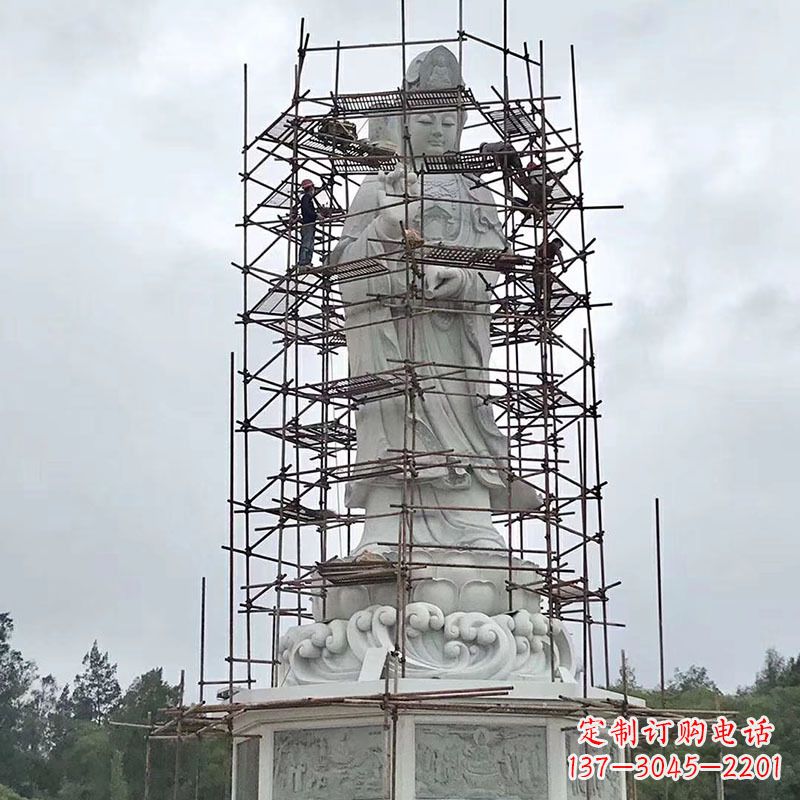 南京大型汉白玉观音菩萨石雕