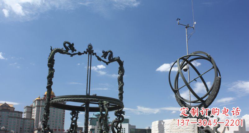 南京中领雕塑浑天仪雕塑 铜雕景观构筑