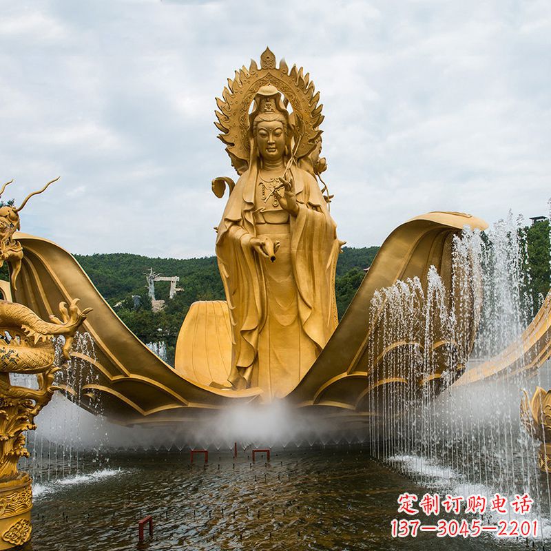 南京大型观音铜雕景观雕塑