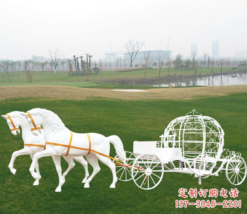 南京大型欧式马车动物玻璃钢雕塑