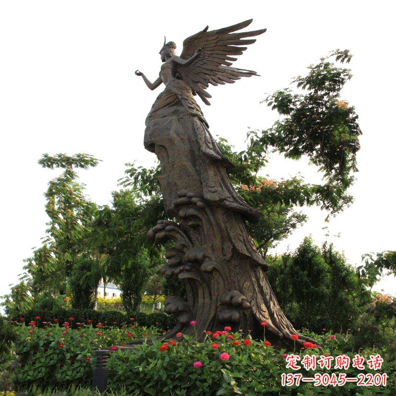 南京大型神话人物精卫(女娃)填海景观雕塑