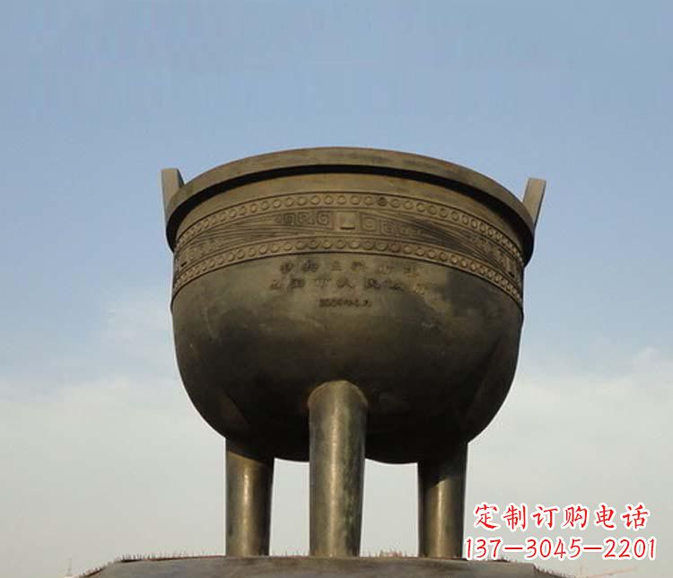 南京大型三足香炉铜雕