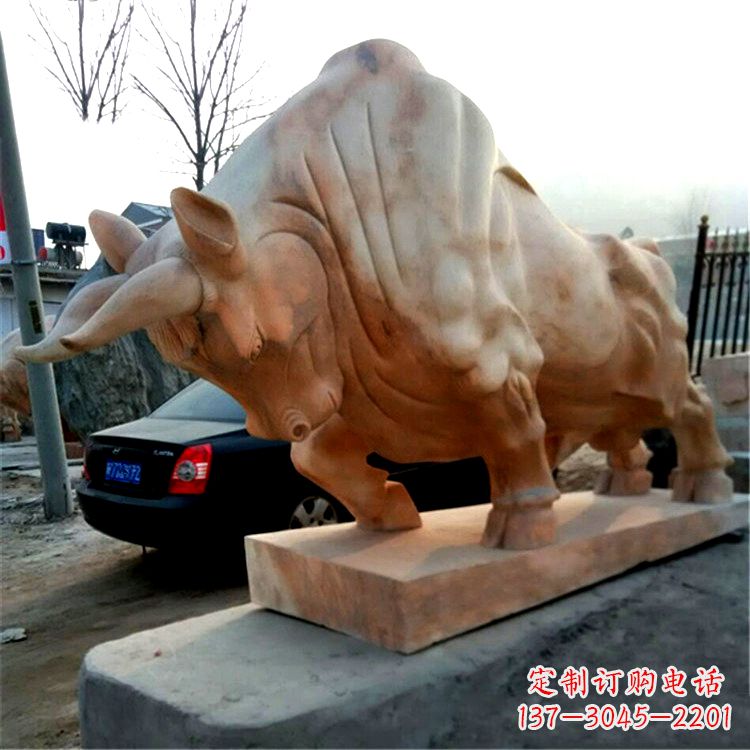 南京大型石雕开荒牛劲牛动物雕塑