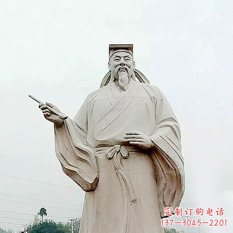 南京精美石雕王羲之景观雕塑