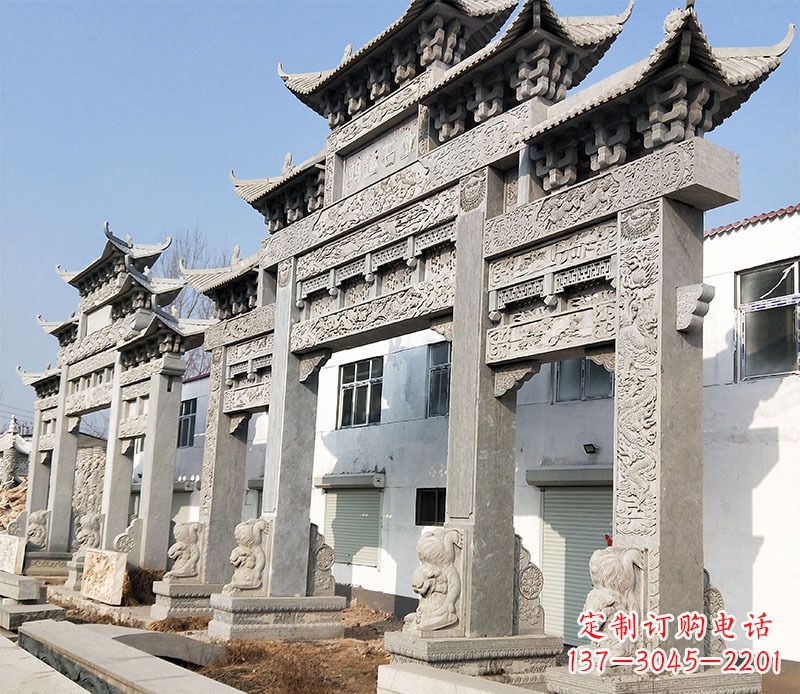 南京五门仿古牌坊石雕
