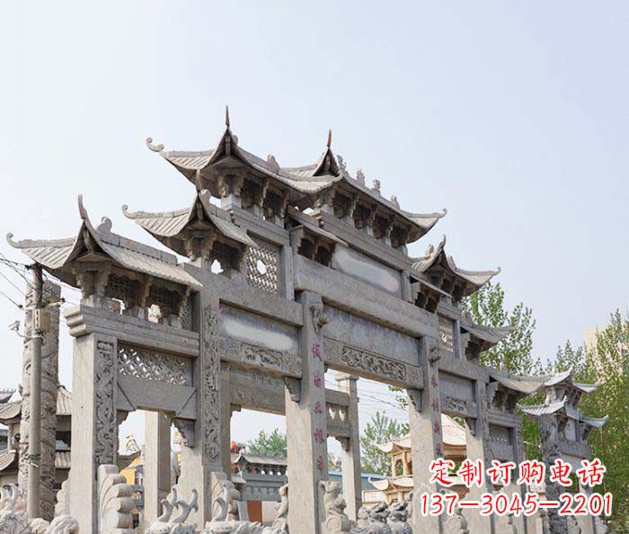 南京特大型五门石雕牌楼