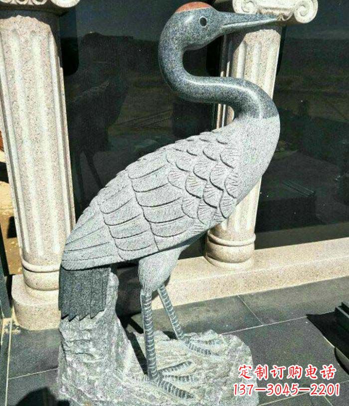 南京传统工艺精雕丹顶鹤雕塑