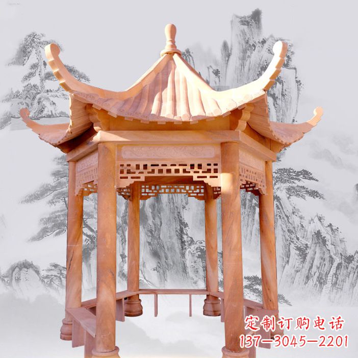 南京优雅大理石雕刻凉亭
