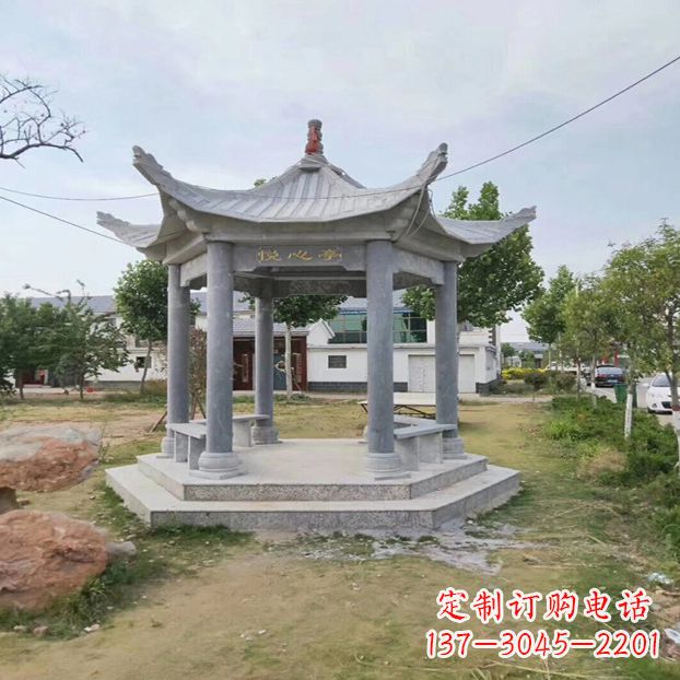 南京中领雕塑 | 六角石凉亭公园雕塑