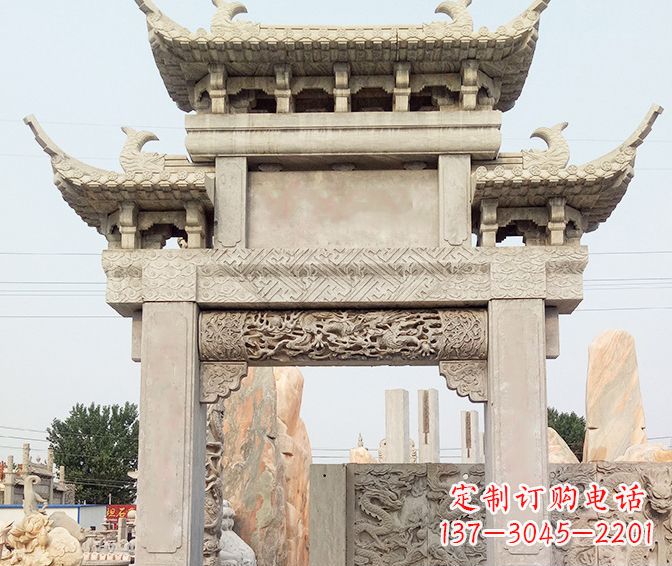 南京特色大理石牌坊石雕