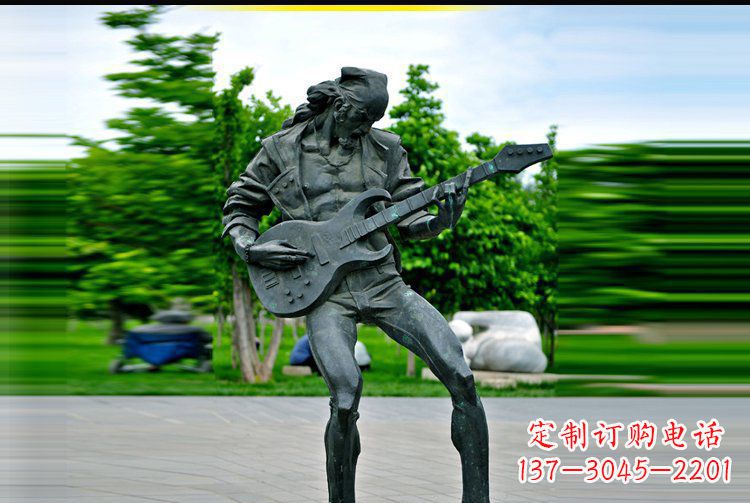南京铜雕吉他景观雕塑
