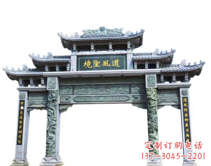 南京精美石雕牌坊雕塑,为贵客营造至尊荣耀