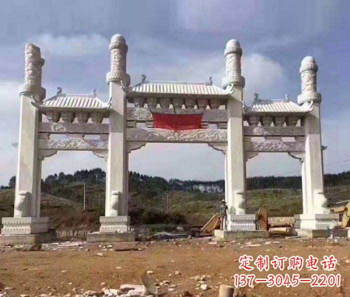南京 道路大理石牌坊雕塑