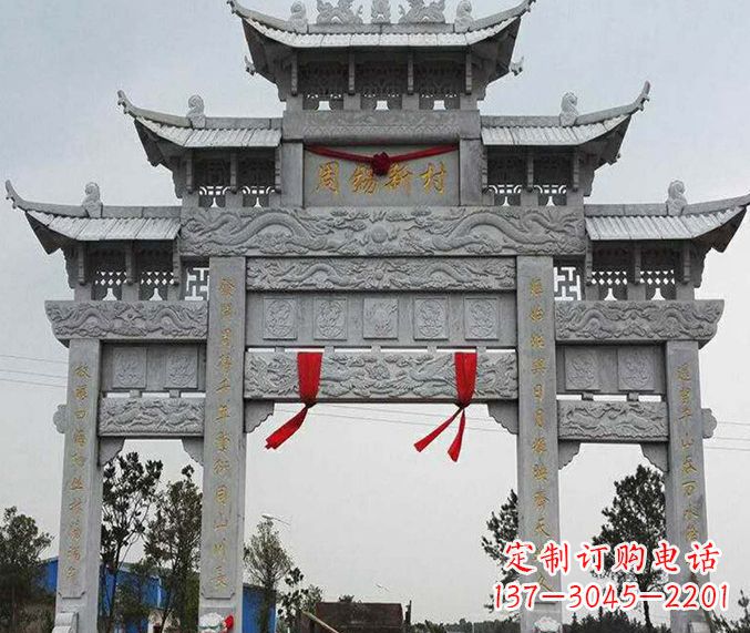 南京精美石雕牌坊雕塑