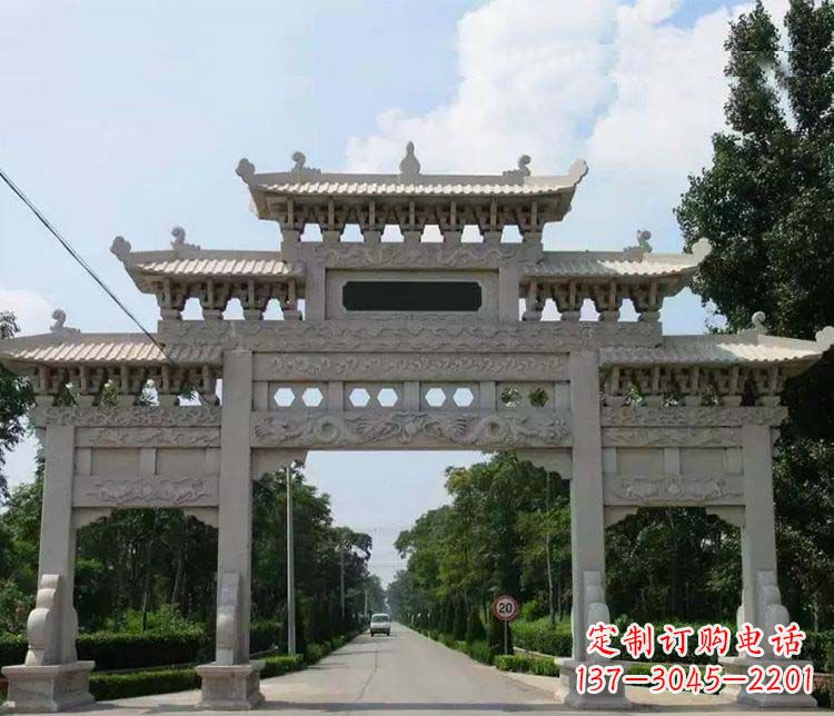 南京定制牌坊雕塑,传承中国传统文化