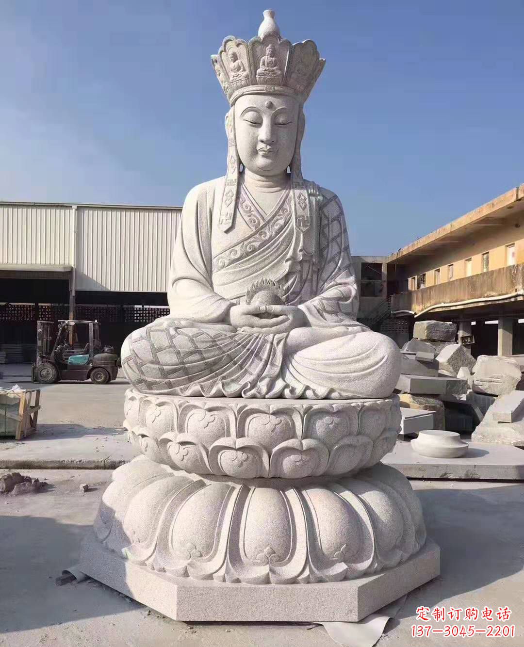 南京精美雕塑——地藏王石雕佛像摆件