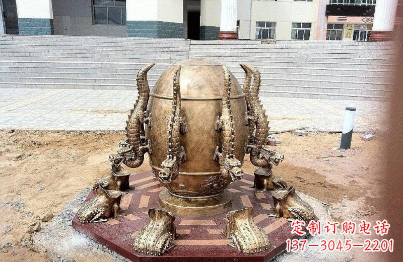 南京精致细节 壮丽地动仪铜雕
