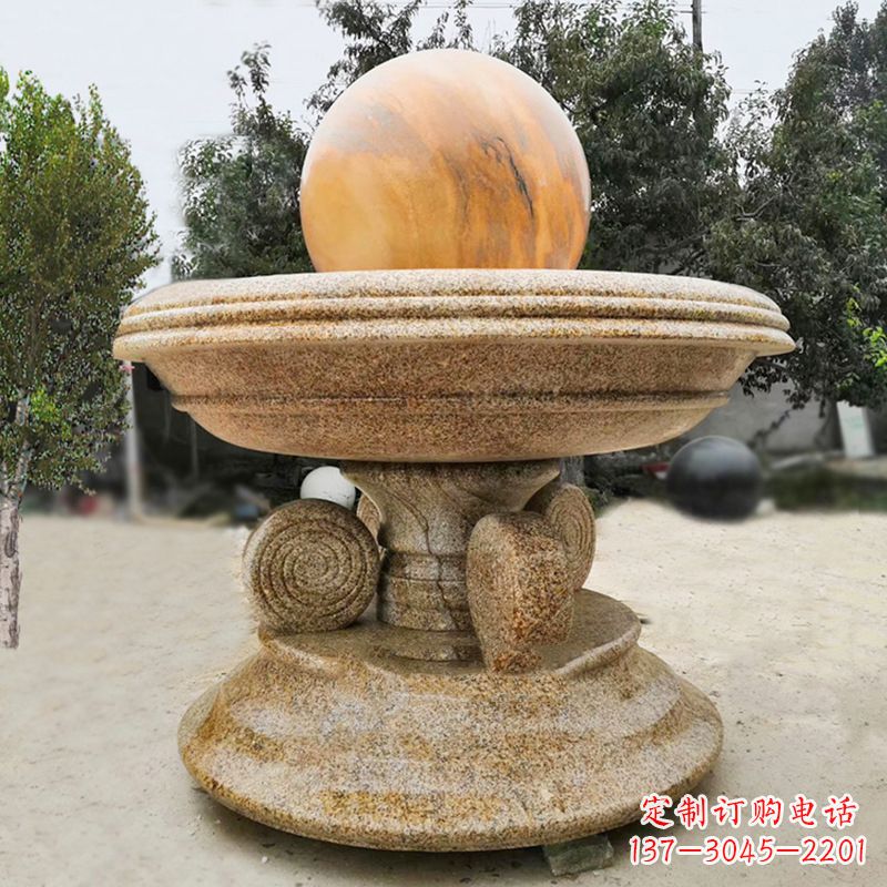 南京中领雕塑最具创意的电动风水球雕塑