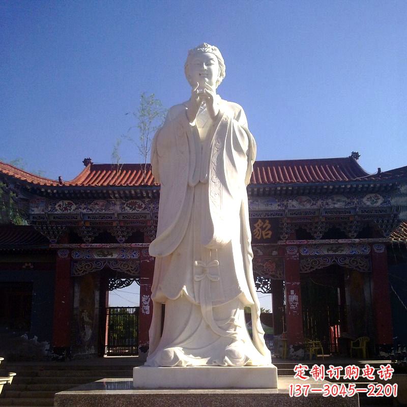 南京以貂蝉为灵感的汉白玉石雕像