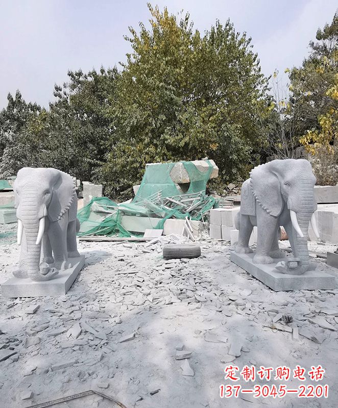 南京优雅精美大象石雕