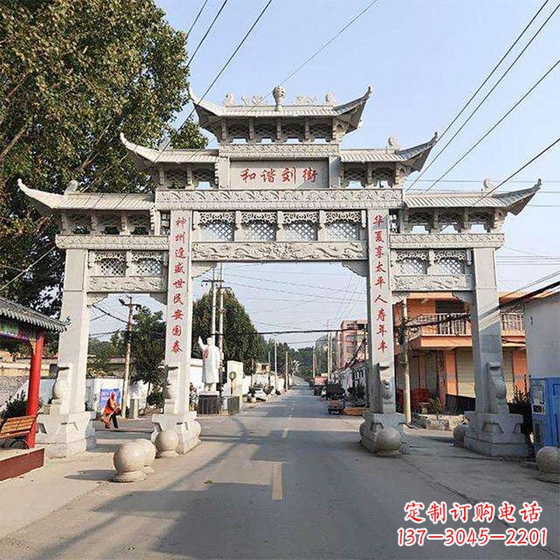 南京牌坊雕塑-精致的艺术精品