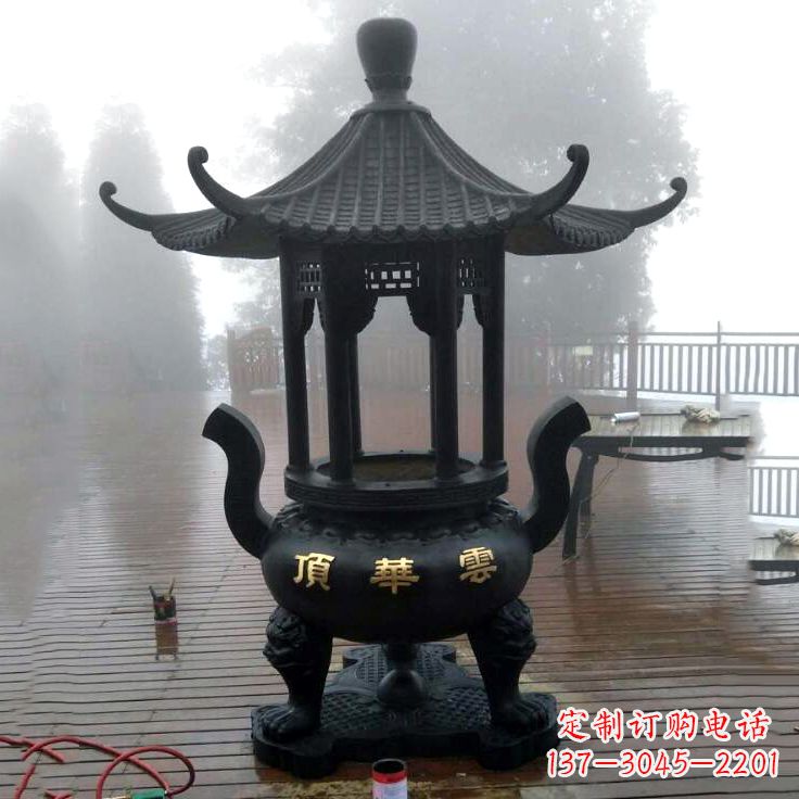南京精美青铜香炉雕塑