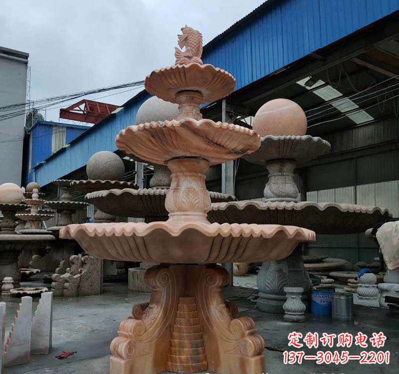 南京跌水钵石雕喷泉