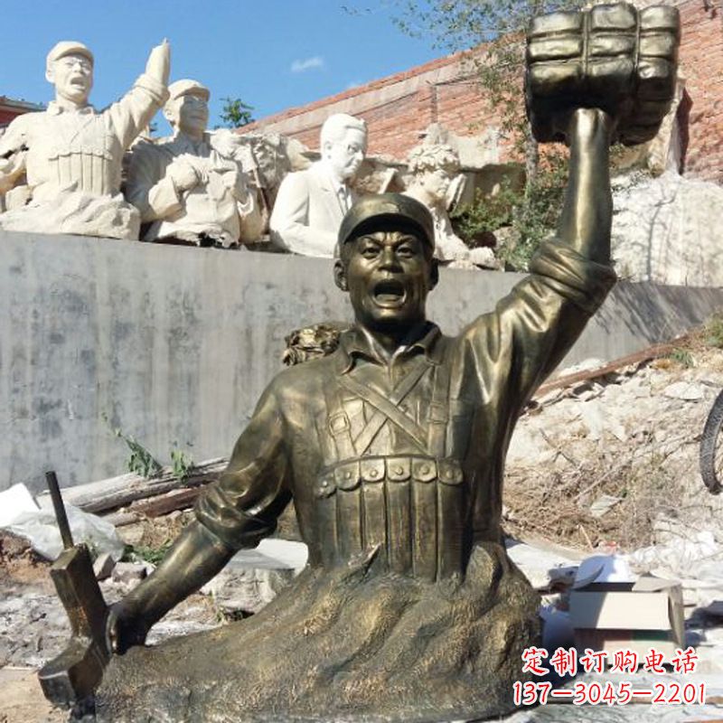 南京董存瑞仿铜头像雕塑