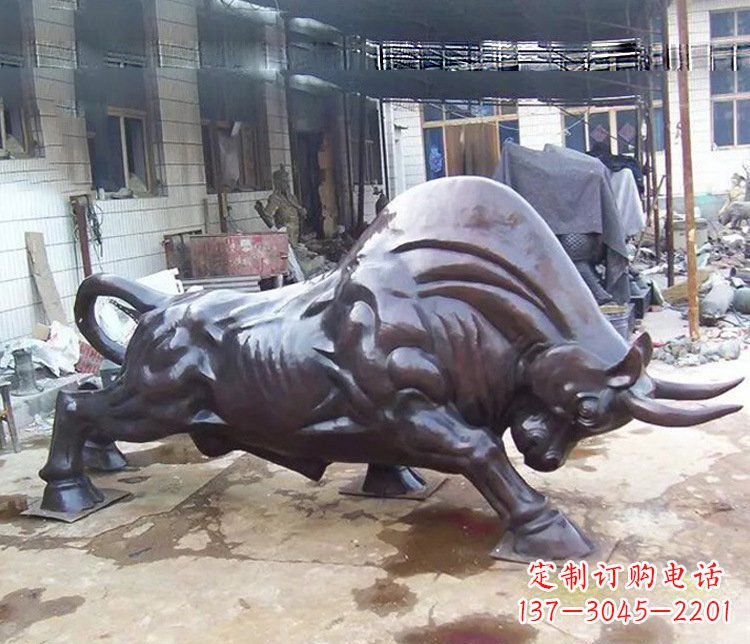 南京动物牛铜雕塑