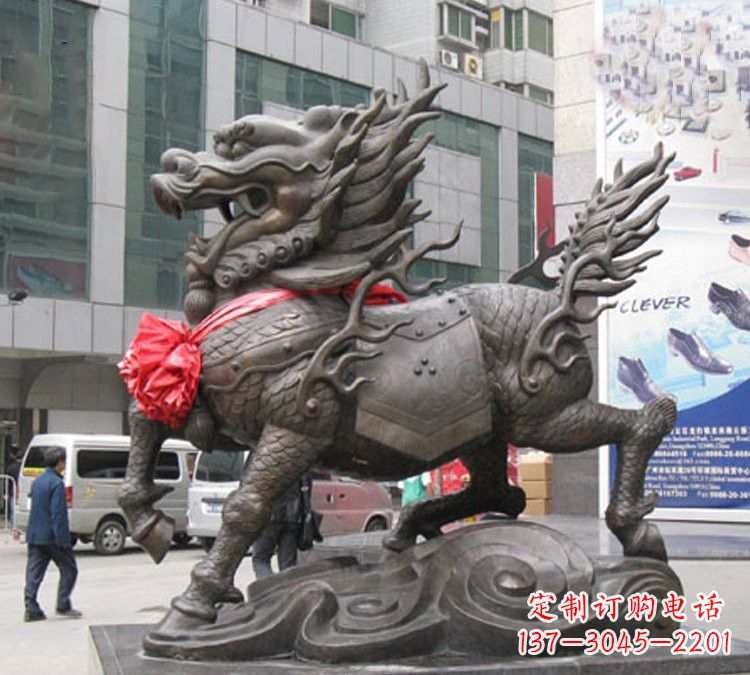 南京铜雕大型麒麟雕塑
