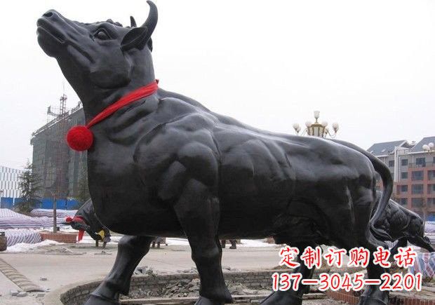 南京动物铜雕-牛
