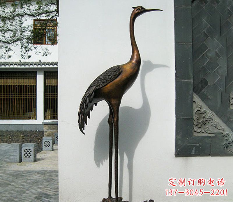 南京仙鹤雕塑,精美绝伦,艺术动人