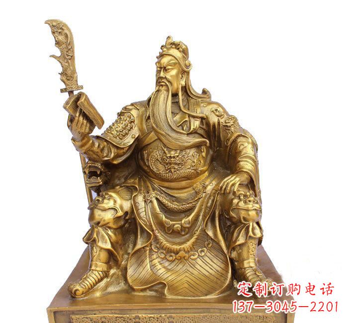 南京读书的关公铜雕