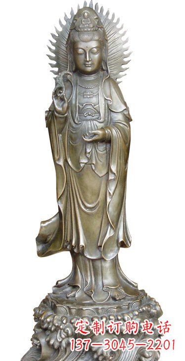 南京渡海观音铜雕