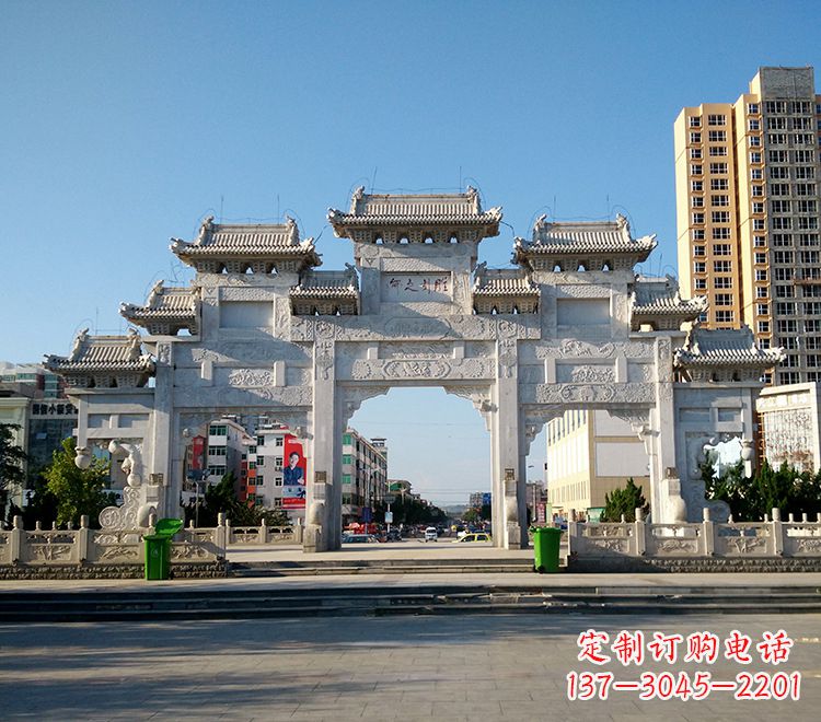 南京精致锻铜牌坊雕塑