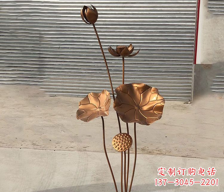 南京锻铜不锈钢荷花雕塑