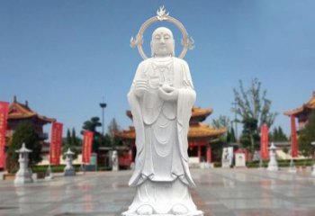 南京大理石地藏菩萨雕塑象征佛法的传承