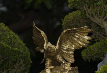 南京精美大鹏展翅老鹰铜雕