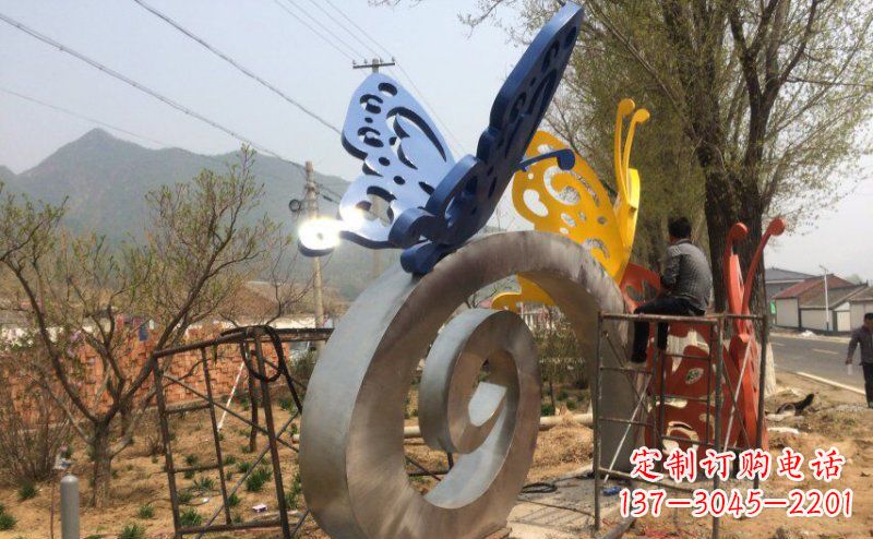 南京优雅无比,不锈钢蝴蝶雕塑