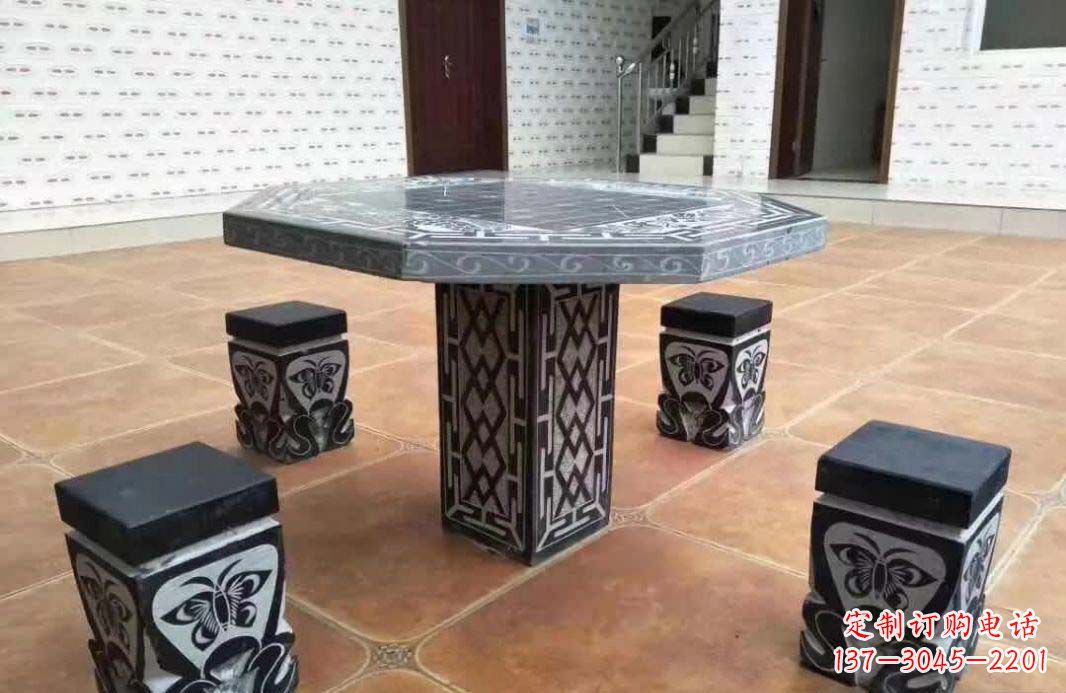南京多边形仿古石桌凳