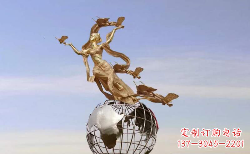 南京多斯广场不锈钢地球雕塑