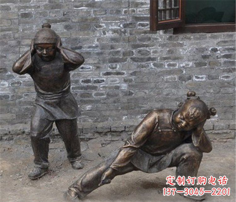 南京儿童放鞭炮公园雕塑
