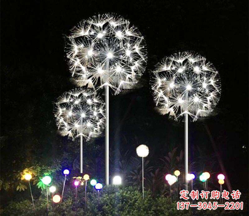 南京发光不锈钢蒲公英雕塑
