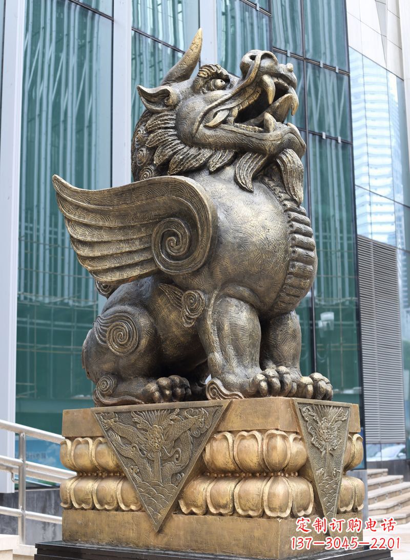 南京精美独角兽铜雕