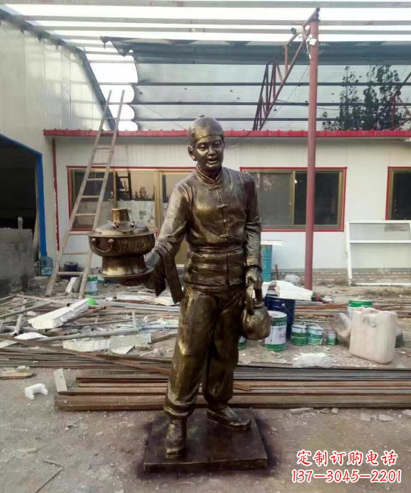 南京产品名称店小二铜雕