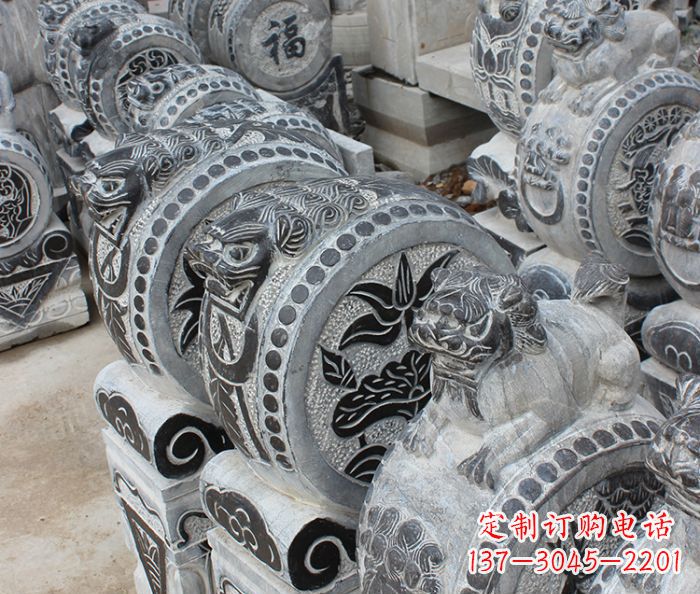 南京仿古抱鼓石招财石门墩 (2)