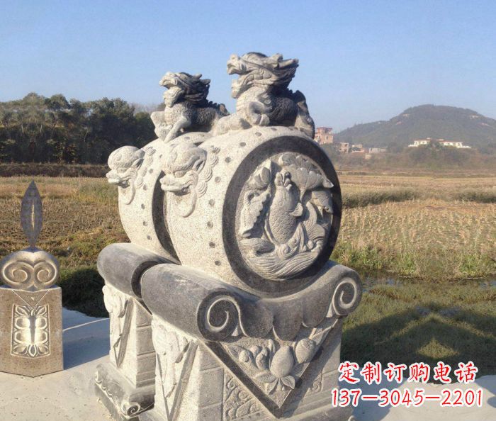 南京仿古抱鼓石镇宅石门墩 (4)