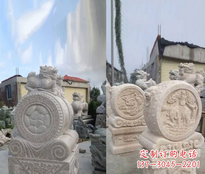 南京仿古抱鼓石镇宅石门墩 (2)